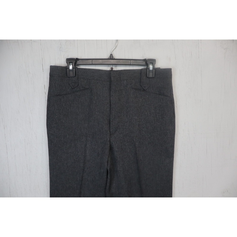 Mens Circle S Ranch Pants 32x37 Unfinished Polyester Pants Vintage Pearl Snap - Picture 3 of 10